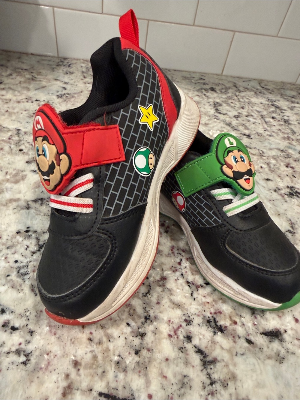 Nintendo Mario & Luigi Black Sneakers with Red and Green Accents
